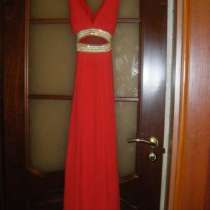 красное атласное и шифоновое коралловое платье, в Раменское