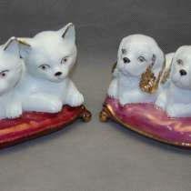 Фигурки старинные 2 шт. Щенки и Котята (X537), в Москве