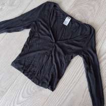 Лонгслив женский с v-образным вырезом. Серый, в Угличе