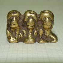 Фигурка литая миниатюра Три обезьяны (P831), в Москве