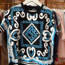 Футболка черно- синяя Dolce & Gabbana размер 128-134 ткань п, в Самаре