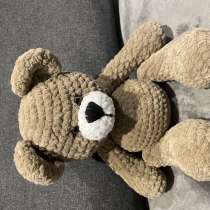 Вязаный плюшевый мишка игрушка для детей ручная работа, в Москве