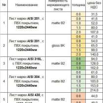 Нержавейка Листы сталь, в г.Ташкент