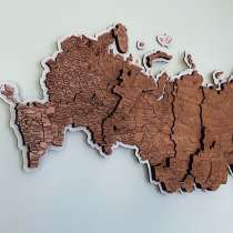 Карта России из дерева на стену, в Москве