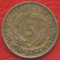 Германия 5 пфеннигов 1925 D Мюнхен, в Орле