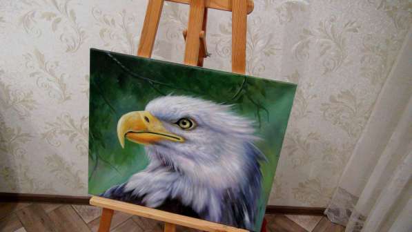 Белый орел, 60х50см, Картина маслом на холсте