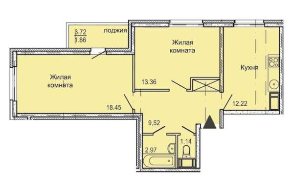 2-комнатная квартира 60 м² в Санкт-Петербурге фото 4