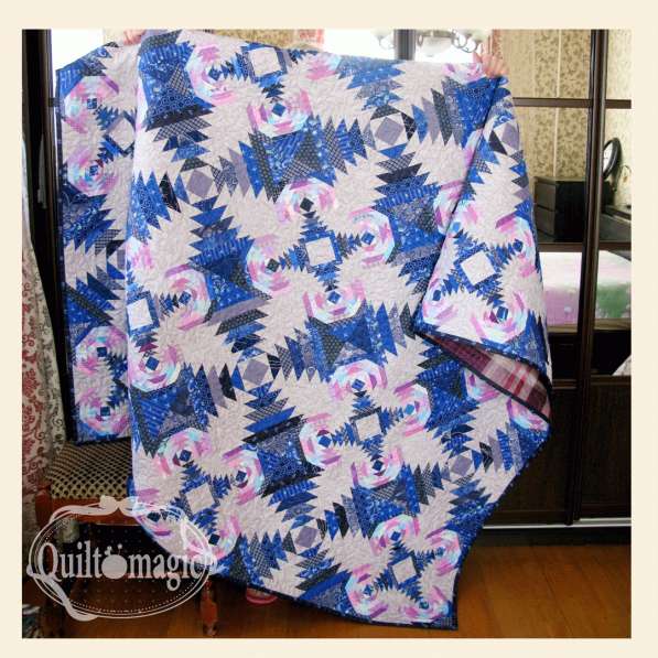 Стёганое трёхслойное покрывало (квилт) в Москве фото 5