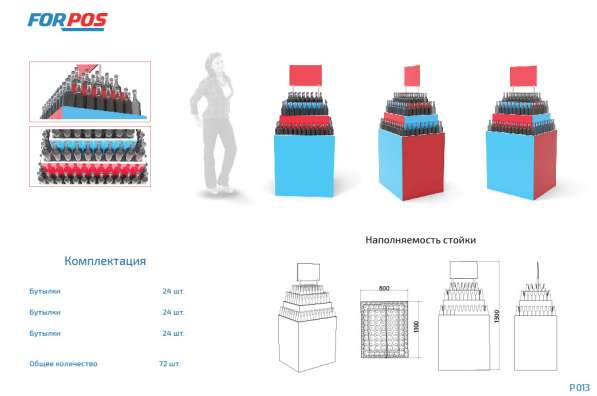 Рекламные стойки из картона, стенды, дисплеи. "ФОРПОС" в Москве