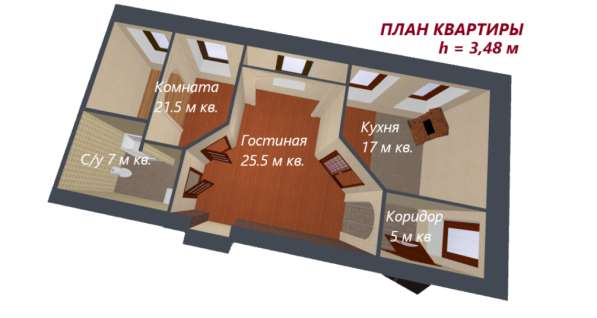 Квартира у метро Петроградская в Санкт-Петербурге