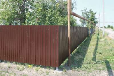 Забор из профнастила в Ульяновске фото 5