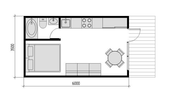 Дом проекта Альпика. Модульный дом по вашим размерам в Краснодаре фото 6