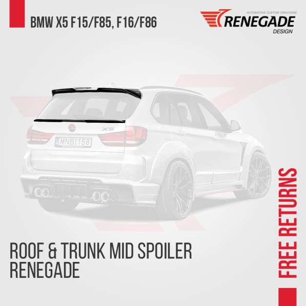 Roof & trunk mid spoiler Para BMW X5 F15 F85 2015-2018 в фото 3
