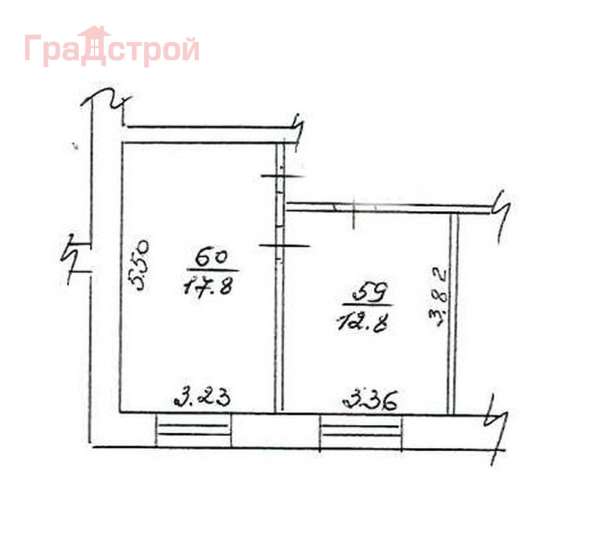 Продам однокомнатную квартиру в Вологда.Жилая площадь 30,60 кв.м.Этаж 3.Дом кирпичный. в Вологде фото 4