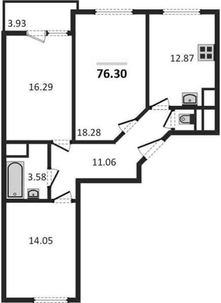 Продам трехкомнатную квартиру в Волгоград.Жилая площадь 76,30 кв.м.Этаж 1.