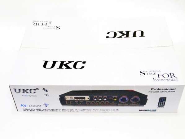 Усилитель звука UKC AV-106BT Bluetooth USB + караоке в 