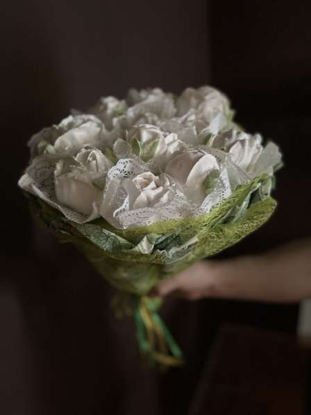 Съедобный букет из зефирных роз в Москве фото 6