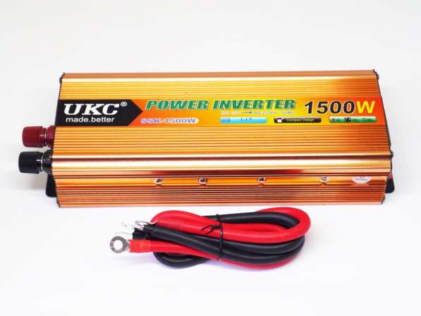 Инвертор UKC 1500W 24V Преобразователь тока AC/DC Gold в фото 6