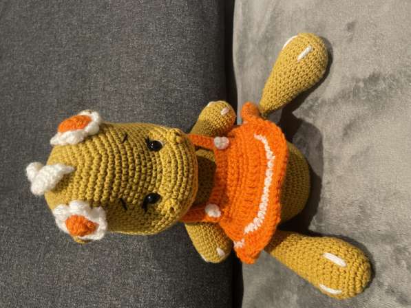 Вязаная игрушка Бегемотик