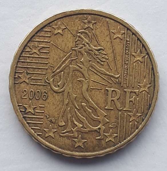 Монета - 10 евроцентов, 2006 год, Франция в Кемерове