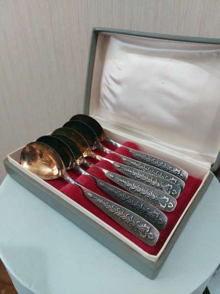 Чайные ложки мнц, набор, СССР, мельхиор