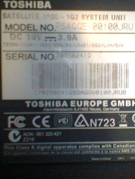 Toshiba Satellite A300-1G3 рабочий ноутбук в Москве фото 15