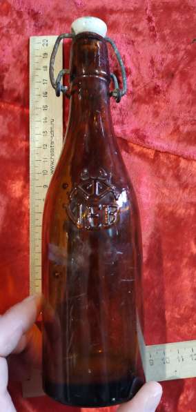 Бутылка пивная с пробкой, ГДР, цветное стекло в Ставрополе фото 4