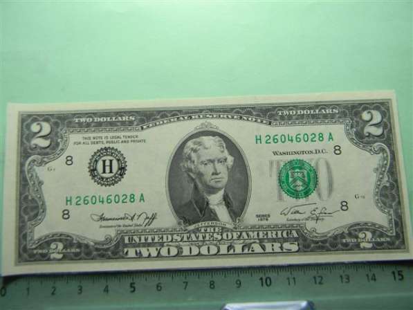 2 доллара США,1976г., USA, H St., aU, P:461, series 1976, H