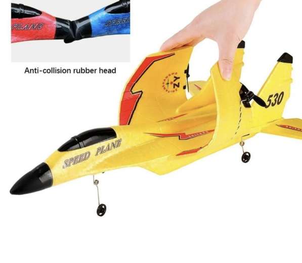 Радиоуправляемая, детская игрушка - самолет с пультом в фото 6