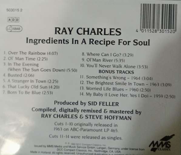 История рок музыки на компактах Ray Charles и Little Richard в Москве фото 6