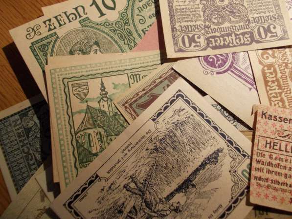 Подлинные нотгельды Австрии 1919-1921 годы. 100 штук в Самаре фото 3