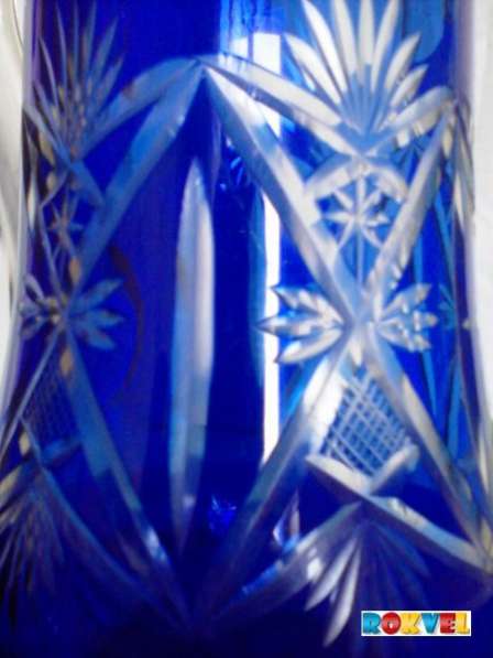 Кувшин раритетный резной с крышкой синее стекло в Тамбове фото 4