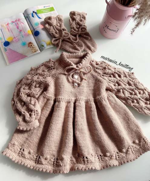 Вязаное платье Вязание для детей