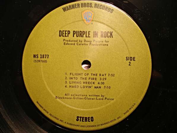 Пластинка виниловая Deep Purple ‎– Deep Purple In Rock(US) в Санкт-Петербурге
