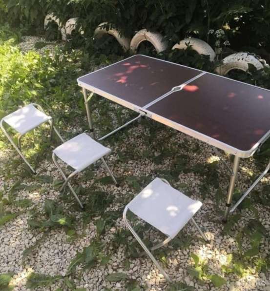 Набор мебели (стол раскладной, 4 стула) для природы в Уфе фото 4