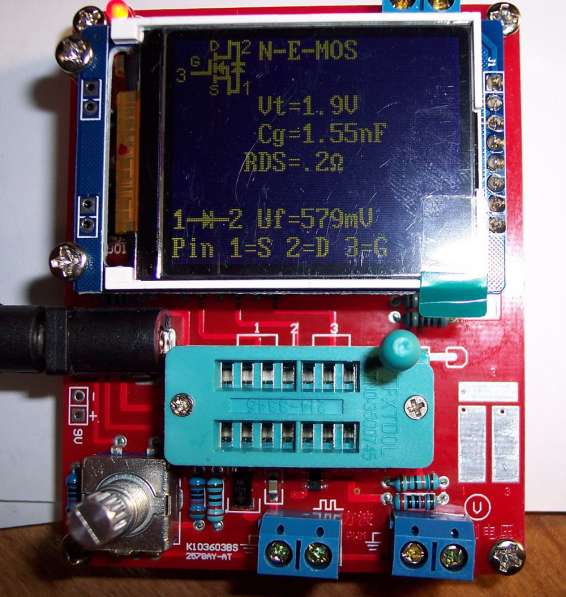 Транзисторный тестер цветной дисплей