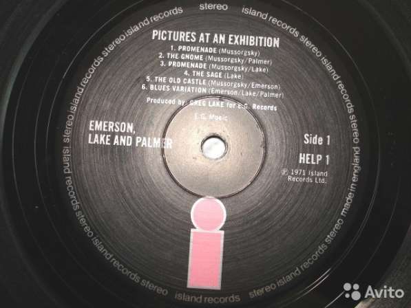 Пластинка Emerson, Lake And Palmer – Pictures At An в Санкт-Петербурге фото 9