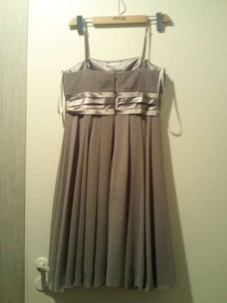 Gray dress with straps в 