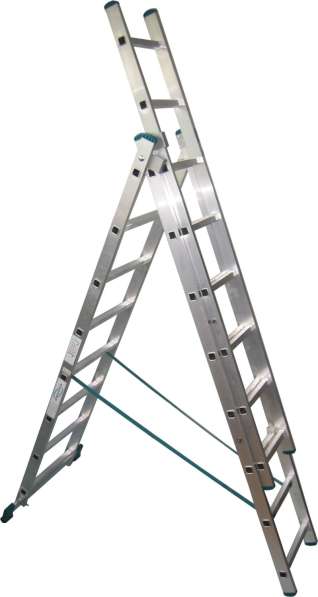 Трехсекционная алюминиевая лестница
