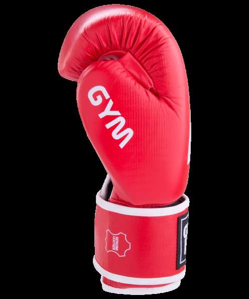 Перчатки боксерские GYM BGG-2018, 10oz, кожа, красные