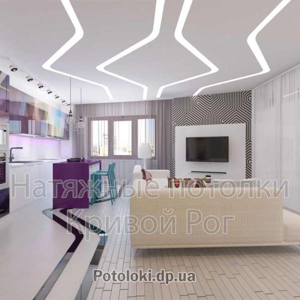 Натяжные потолки кривой рог в фото 4