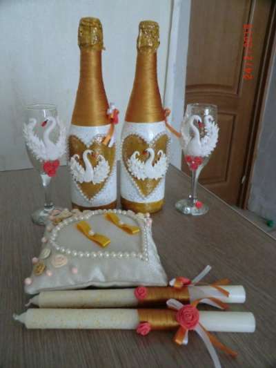 Свадебные бокалы, шампанское набором в Хабаровске фото 6