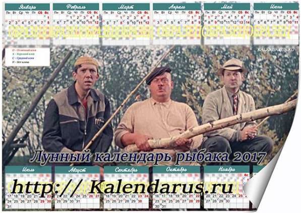 Календарь рыболова 2019 в Москве