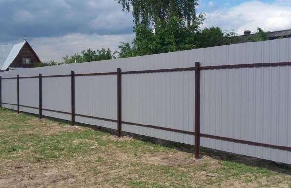 Забор из профнастила под ключ в Щелково