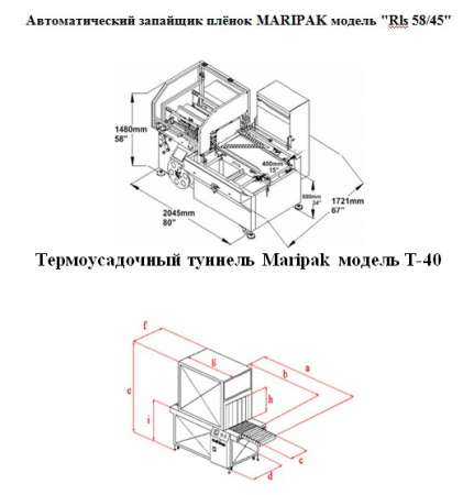 Автоматическая упаковочная линия MARIPAK Rls 58/45 + T 40 в Ростове-на-Дону