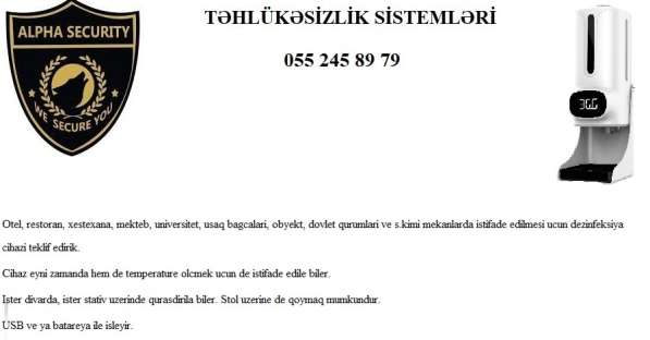 ✓ Dezinfeksiya cihazi ✓ 055 245 25 74 ✓