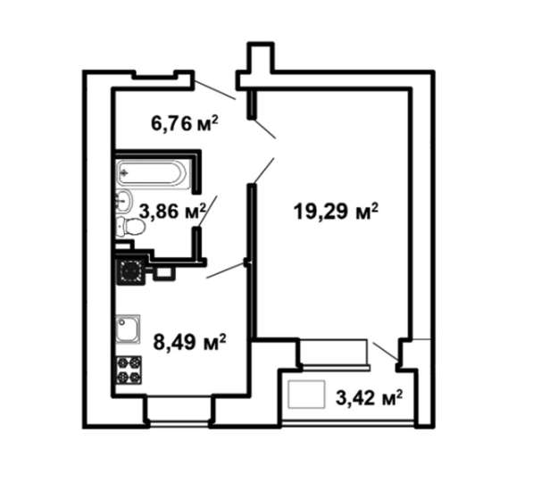 Продам однокомнатную квартиру в Тверь.Жилая площадь 41,80 кв.м.Дом кирпичный.Есть Балкон. в Твери фото 12