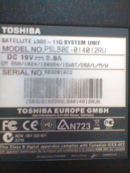 Toshiba Satellite L300-11Q ноутбук рабочий в Москве фото 4