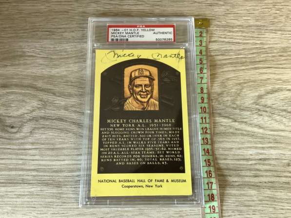 Бейсбольная карта Микки Мэнтл PSA с автографом в Ярославле фото 8