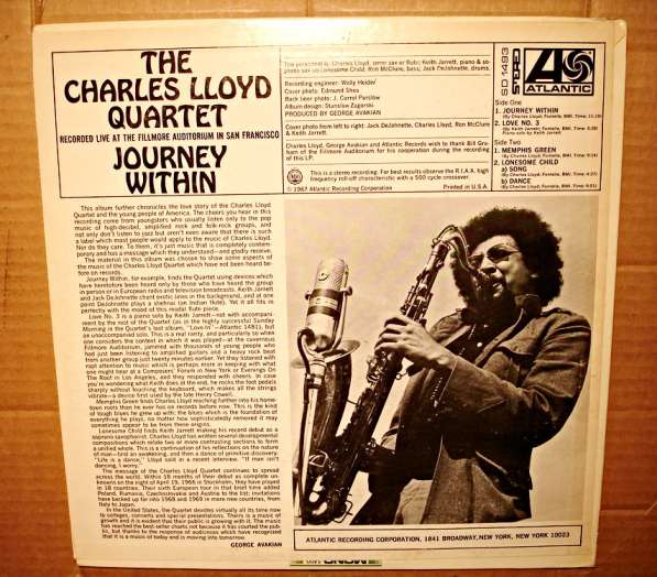 Пластинка виниловая The Charles Lloyd Quartet – Journey With в Санкт-Петербурге